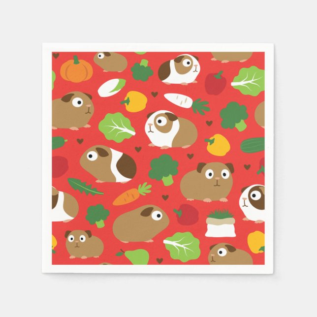 Servilleta De Papel Cerdos de Guinea y sus tratamientos (Anverso)