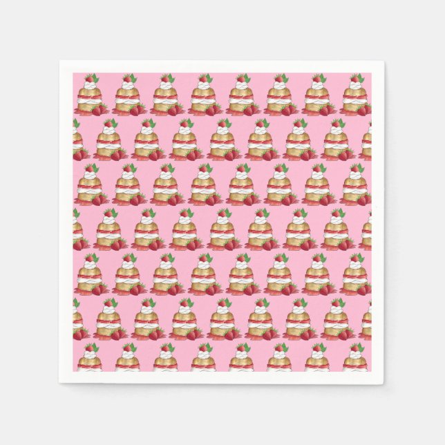 Servilleta De Papel Cereza de fresa Tapón postre fresa fresas (Anverso)