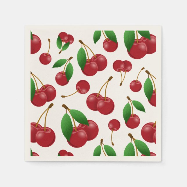 Servilleta De Papel cerezas dulces de verano (Anverso)