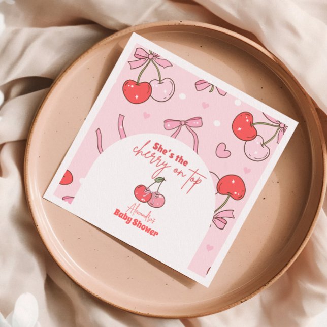 Servilleta De Papel Cerezo en Baby Shower superior (Subido por el creador)
