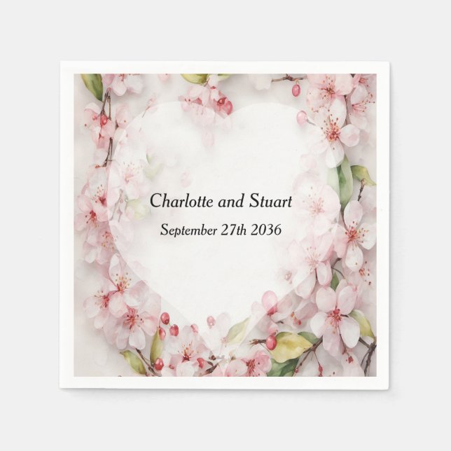 Servilleta De Papel Cerezo en flor (Anverso)