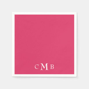Servilleta De Papel Cerise Monogram Boda Cocktail