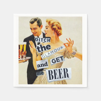 Servilleta De Papel Cerveza antes de las servilletas de cóctel de glam