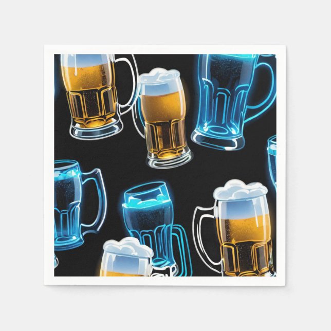 Servilleta De Papel Cerveza de vidrio Mugs (Anverso)