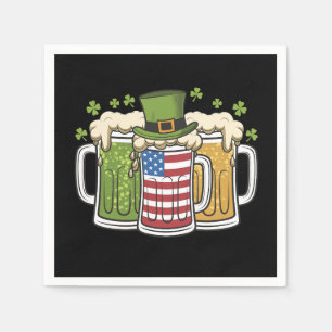 Servilleta De Papel Cerveza Irlandesa Irlanda Estados Unidos Bandera A