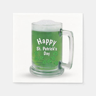 Servilleta De Papel Cerveza Verde Día de San Patricio