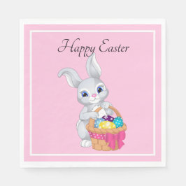 Servilleta De Papel Cesta de Fiestas de Huevos de Conejo Conejo de Pas