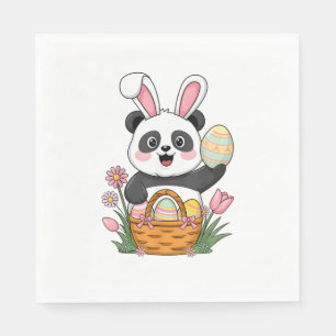 Servilleta De Papel Cesta de Huevos de Semana Santa de Panda Conejo Co