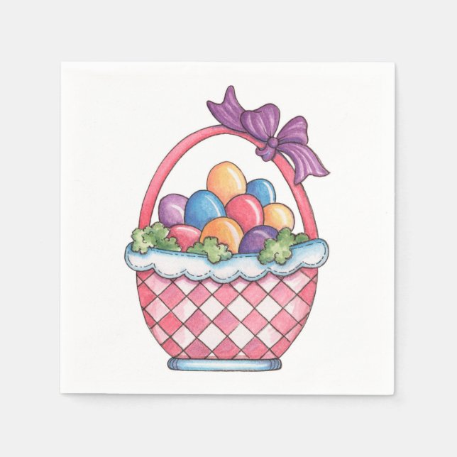 Servilleta De Papel Cesta de Pascua - servilletas de papel (Anverso)