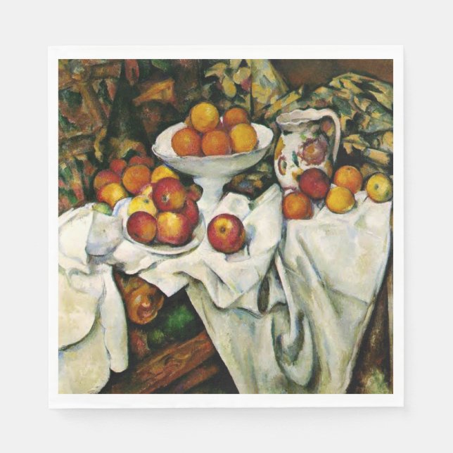 Servilleta De Papel Cezanne - manzanas y Naranjas (Anverso)