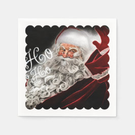 Servilleta De Papel Chalk Drawn Santa Ho Ho Ho Ho