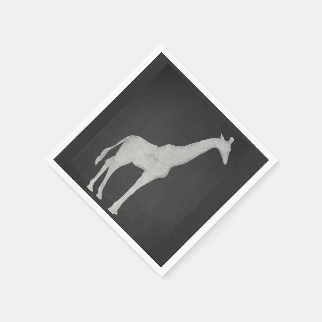 Servilleta De Papel Chalk Giraffe (Borde)