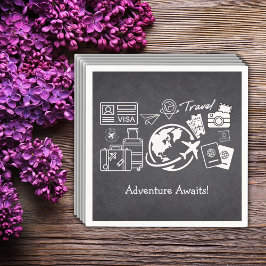 Servilleta De Papel Chalkboard Adventure espera Baby Shower