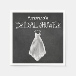 Servilleta De Papel Chalkboard Boda Vestido Bridal Shower Napkins
