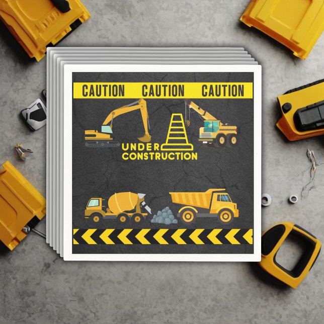 Servilleta De Papel Chalkboard en construcción Baby Shower (Subido por el creador)