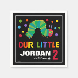 Servilleta De Papel Chalkboard Hungry Caterpillar | Cumpleaños feliz