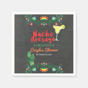 Servilleta De Papel Chalkboard Nacho Promedio Pareja Ducha Flor