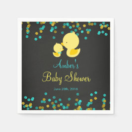 Servilleta De Papel Chalkboard Rubber Duck Baby Shower Napkins