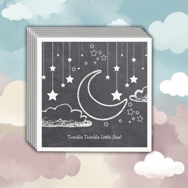 Servilleta De Papel Chalkboard Twinkle Twinkle Little Star Baby Shower (Subido por el creador)