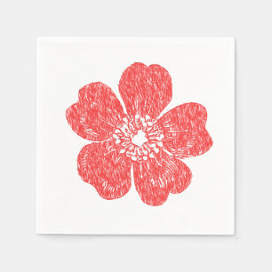 Servilleta De Papel Chalkboard Wild Red Rose