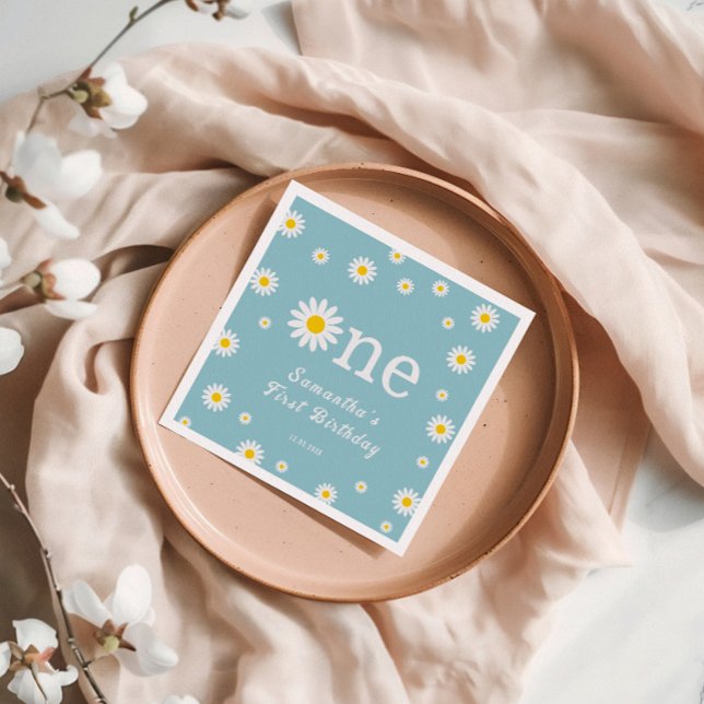 Servilleta De Papel Chamomile Daisy Flower Elegante cumpleaños Verde a (Subido por el creador)