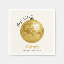 Servilleta De Papel Champagne Disco Ball 2026 New Year Eve