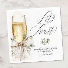 Servilleta De Papel Champagne Let's Toast Winter Engagement
