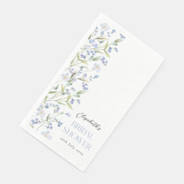 Servilleta De Papel Champán Nupcial Floral Azul