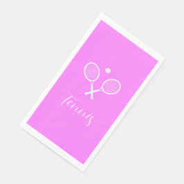 Servilleta De Papel Chaquetas de tenis y rosa profundo de bola