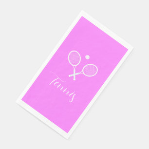 Servilleta De Papel Chaquetas de tenis y rosa profundo de bola