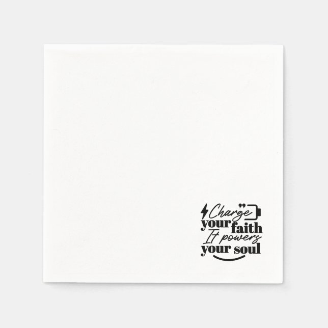 Servilleta De Papel Charge Your Faith – Christian Inspirational Quote  (Anverso)