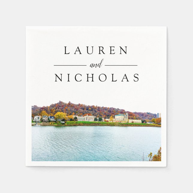 Servilleta De Papel Charleston Virginia Occidental (Anverso)