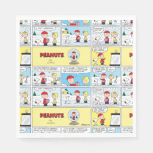 Servilleta De Papel Charlie Brown   Bola de cristal con nieve