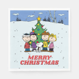 Servilleta De Papel Charlie Brown y Navidades de amigos