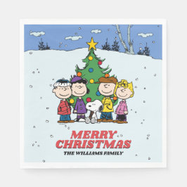 Servilleta De Papel Charlie Brown y Navidades de amigos