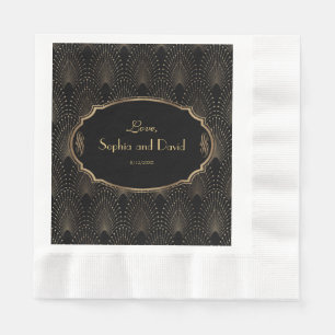 Servilleta De Papel Charm Great Gatsby Vintage Boda Art Deco de los añ