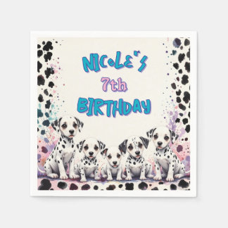 Servilleta De Papel Charming Dalmatian Puppy Birthday