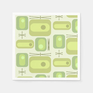 Servilleta De Papel Chartreuse de formas de edad atómica retro