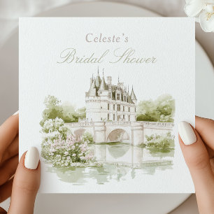 Servilleta De Papel Chateaú francés romántico y elegante para despedid