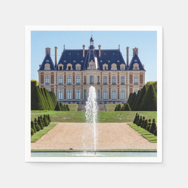 Servilleta De Papel Chateau y Parc de Sceaux en verano - Francia (Anverso)