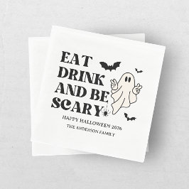 Servilleta De Papel Checkerboard Retro Spooktacular Halloween