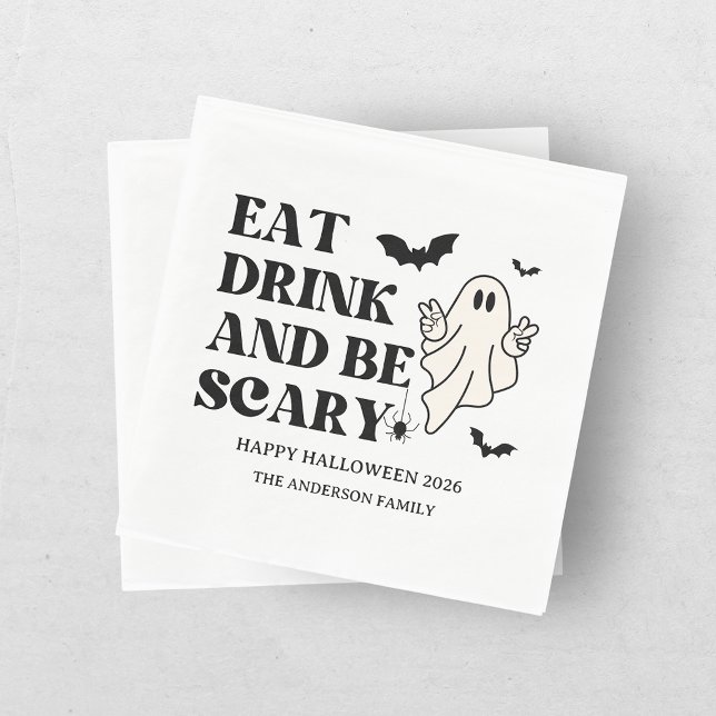 Servilleta De Papel Checkerboard Retro Spooktacular Halloween (Subido por el creador)