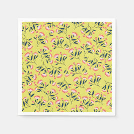 Servilleta De Papel  Cheerful Floral Pattern: Pink Flowers 