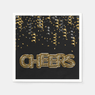 Servilleta De Papel CHEERS Leopard Print Balloon Celebration Moda Dive