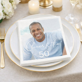 Servilleta De Papel Cheers photo birthday party luncheon