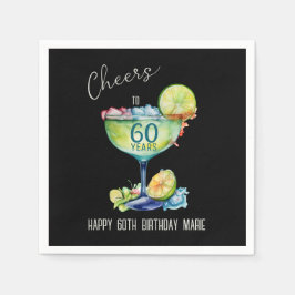 Servilleta De Papel Cheers to 60 Years Milestone Birthday 