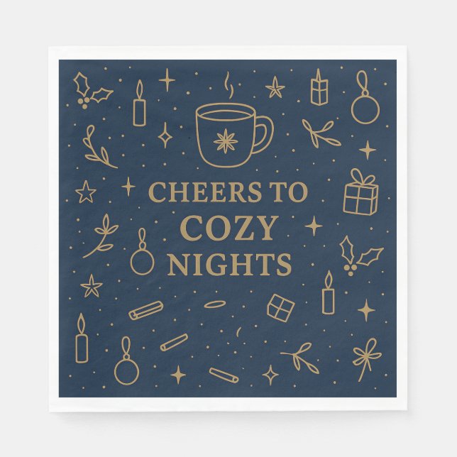 Servilleta De Papel Cheers to Cozy Nights Paper Napkin (Anverso)