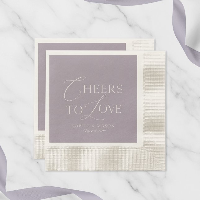 Servilleta De Papel Cheers to Love Elegant Wedding (Subido por el creador)