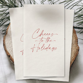 Servilleta De Papel Cheers to the Holidays Guest Towel