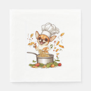 Servilleta De Papel Chef Chihuahua - Maestro culinario de perros